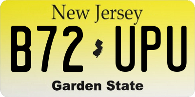 NJ license plate B72UPU