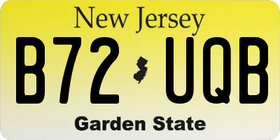 NJ license plate B72UQB