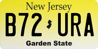 NJ license plate B72URA