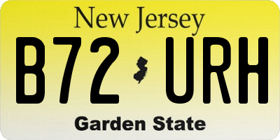 NJ license plate B72URH