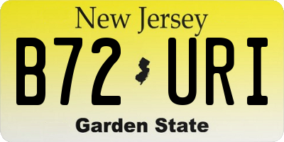 NJ license plate B72URI