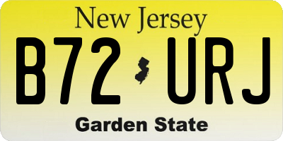 NJ license plate B72URJ