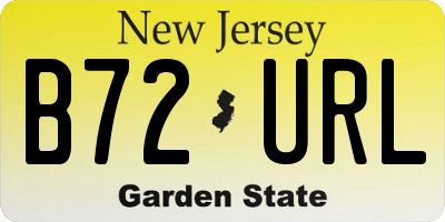 NJ license plate B72URL