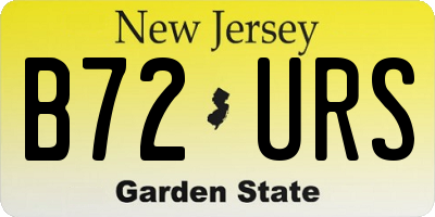 NJ license plate B72URS