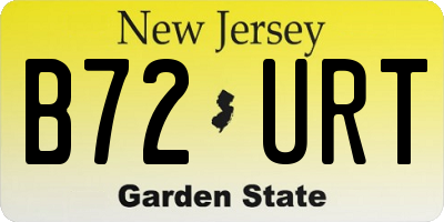 NJ license plate B72URT