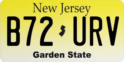 NJ license plate B72URV
