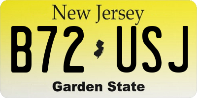 NJ license plate B72USJ