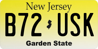 NJ license plate B72USK