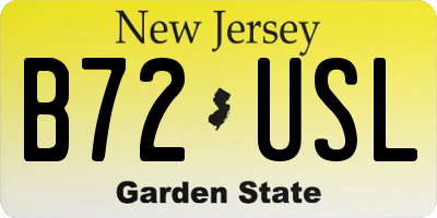 NJ license plate B72USL