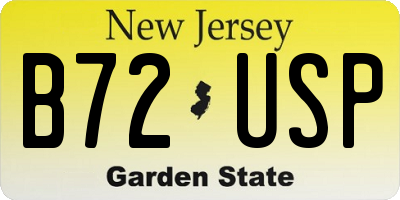 NJ license plate B72USP