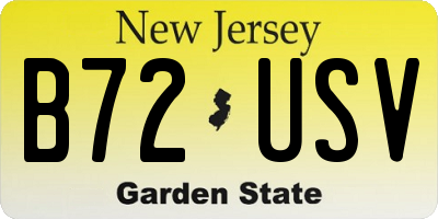 NJ license plate B72USV