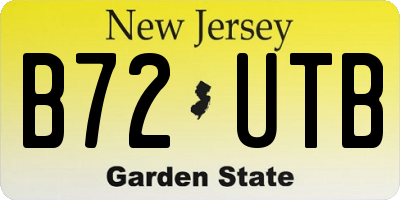 NJ license plate B72UTB