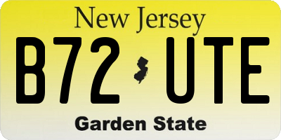NJ license plate B72UTE