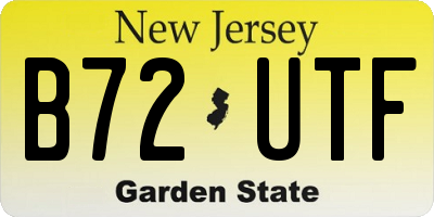 NJ license plate B72UTF
