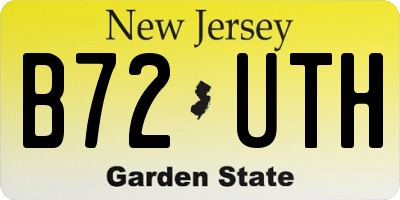 NJ license plate B72UTH