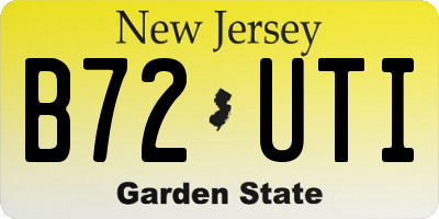 NJ license plate B72UTI