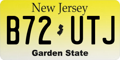 NJ license plate B72UTJ