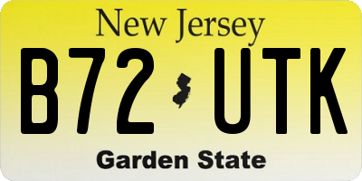 NJ license plate B72UTK