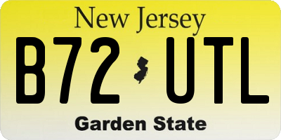 NJ license plate B72UTL