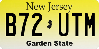NJ license plate B72UTM
