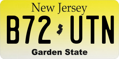 NJ license plate B72UTN