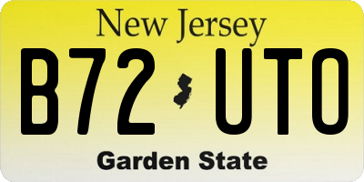 NJ license plate B72UTO