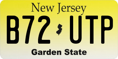 NJ license plate B72UTP