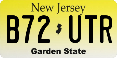 NJ license plate B72UTR