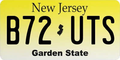 NJ license plate B72UTS