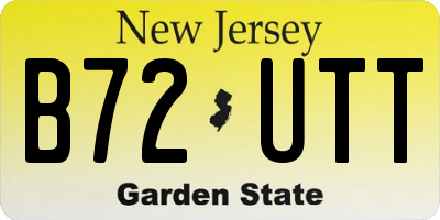 NJ license plate B72UTT