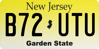 NJ license plate B72UTU