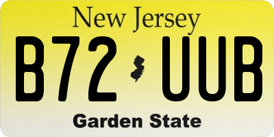 NJ license plate B72UUB