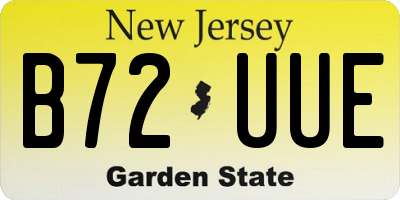 NJ license plate B72UUE