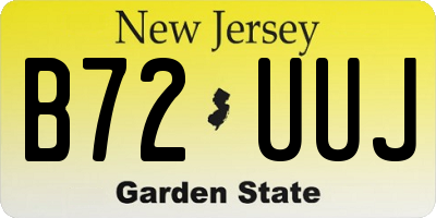 NJ license plate B72UUJ