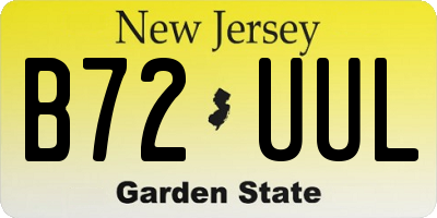 NJ license plate B72UUL