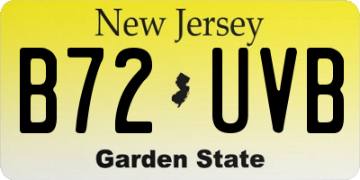 NJ license plate B72UVB