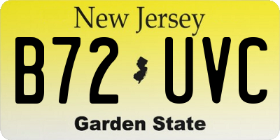 NJ license plate B72UVC