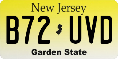 NJ license plate B72UVD