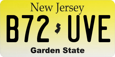 NJ license plate B72UVE