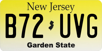 NJ license plate B72UVG