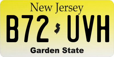 NJ license plate B72UVH