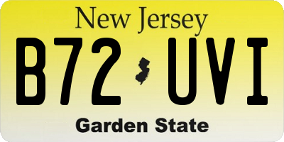 NJ license plate B72UVI