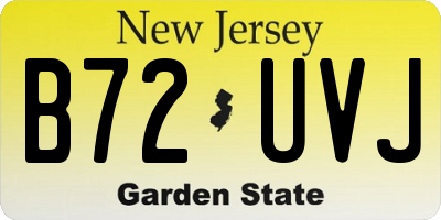 NJ license plate B72UVJ