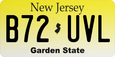 NJ license plate B72UVL