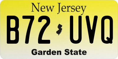 NJ license plate B72UVQ