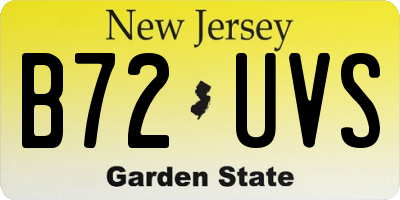 NJ license plate B72UVS