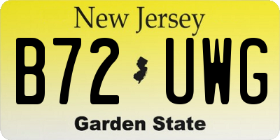 NJ license plate B72UWG