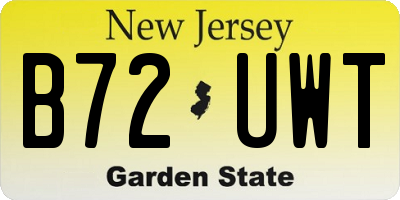 NJ license plate B72UWT