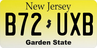 NJ license plate B72UXB