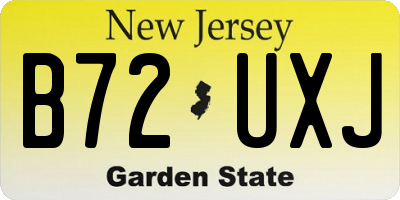 NJ license plate B72UXJ